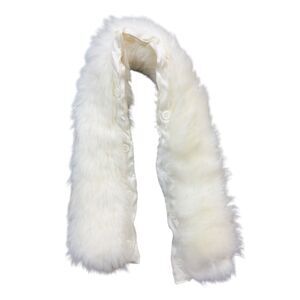 Womens Winter Fashion Soft Fluffy Faux Fur Trim Scarf Collar White Neck Warmer